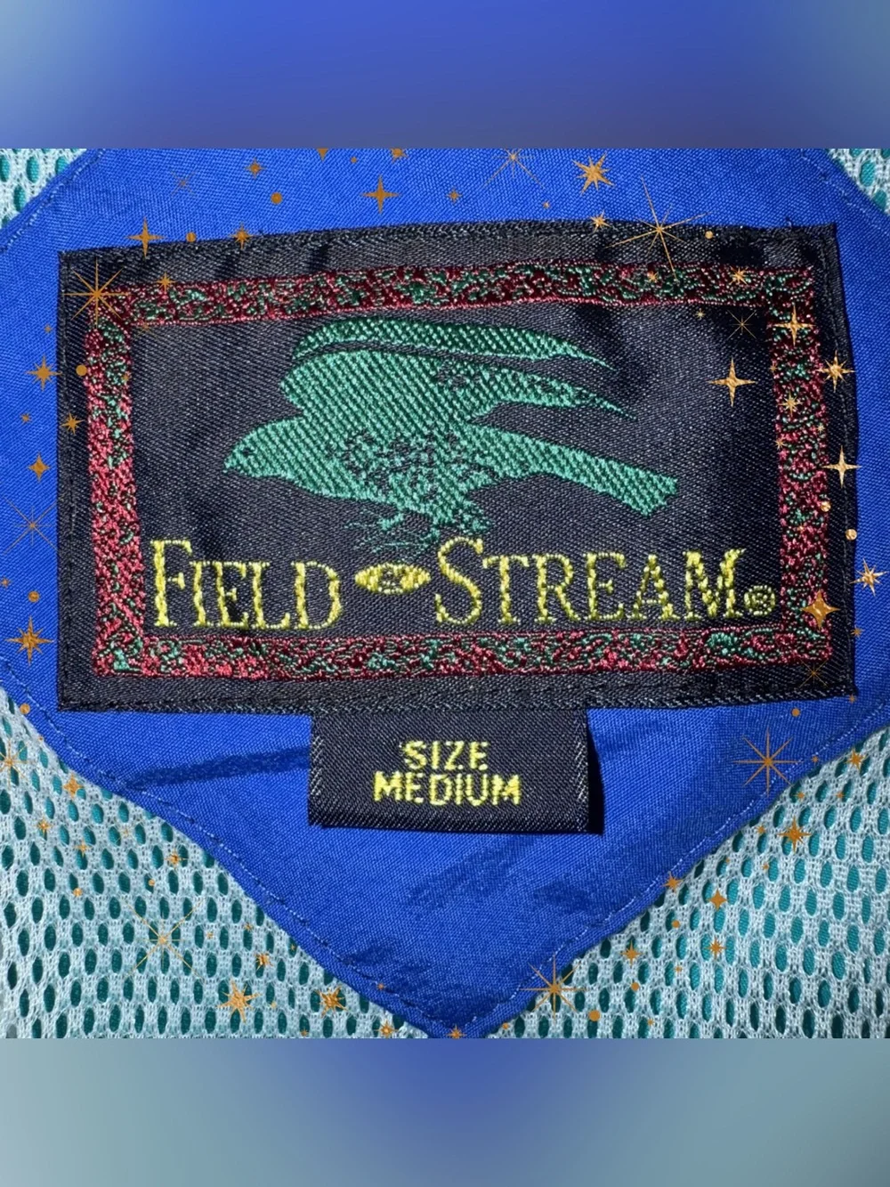 Field & Stream‎ Colorblock Windbreaker Jacket - Teal & Royal Blue Size Medium